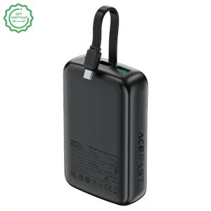 پاوربانک 20.000 میلی آمپر با توان 22.5 وات PD و کابل همراه مدل M14 (نسخه اورجینال + گارانتی شرکتی)