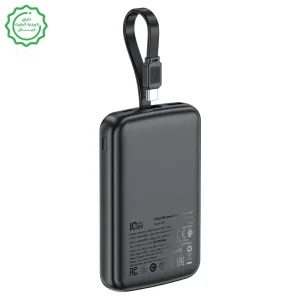 پاوربانک 10.000 میلی آمپر با توان 22.5 وات PD و کابل همراه مدل M13 (نسخه اورجینال + گارانتی شرکتی)