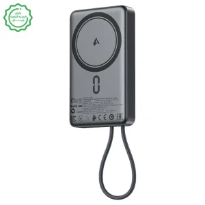 پاوربانک مگ سیف 10.000 میلی آمپر به توان 22.5 وات PD با کابل مدل M18 (نسخه اورجینال + گارانتی شرکتی)