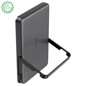 پاوربانک مگ سیف 5.000 میلی آمپر به توان 18 وات PD با استند مدل M16 (نسخه اورجینال + گارانتی شرکتی)