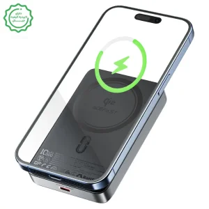 پاوربانک مگ سیف 10.000 میلی آمپر به توان 30 وات QI2 با استند و کابل مدل M11 (نسخه اورجینال + گارانتی شرکتی)