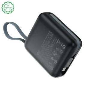 پاوربانک 10.000 میلی آمپر به توان 22.5 وات با دو کابل مدل M23 (نسخه اورجینال + گارانتی شرکتی)