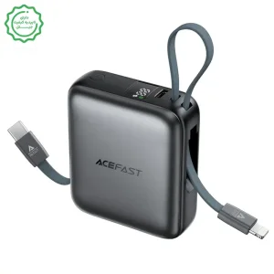 پاوربانک 10.000 میلی آمپر به توان 22.5 وات با دو کابل مدل M23 (نسخه اورجینال + گارانتی شرکتی)