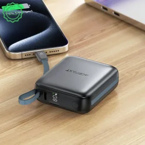 پاوربانک 10.000 میلی آمپر به توان 22.5 وات با دو کابل مدل M23 (نسخه اورجینال + گارانتی شرکتی)