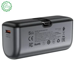 پاوربانک 5.000 میلی آمپر به توان 20 وات PD مدل M9 (نسخه اورجینال + گارانتی شرکتی)