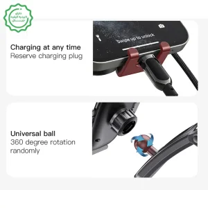 پایه نگهدارنده ماشین مدل داشبوردی مکنده از برند یسیدو مدل YESIDO C130 (100% اورجینال)