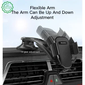 پایه نگهدارنده ماشین مدل داشبوردی مکنده از برند یسیدو مدل YESIDO C130 (100% اورجینال)