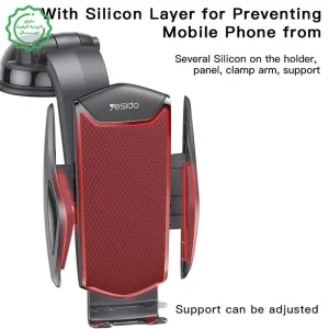 پایه نگهدارنده ماشین مدل داشبوردی مکنده از برند یسیدو مدل YESIDO C99 (100% اورجینال)