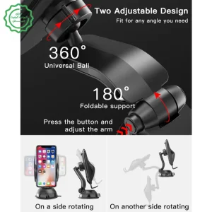 پایه نگهدارنده ماشین مدل داشبوردی مکنده از برند یسیدو مدل YESIDO C99 (100% اورجینال)