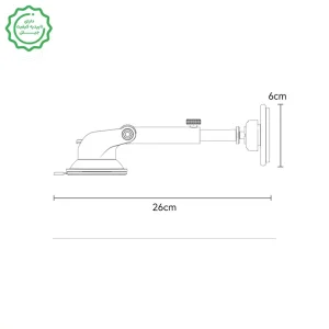 پایه نگهدارنده آهنربایی مدل داشبوردی مکنده به همراه حلقه مگ سیف مدل YESIDO C269 (100% اورجینال)