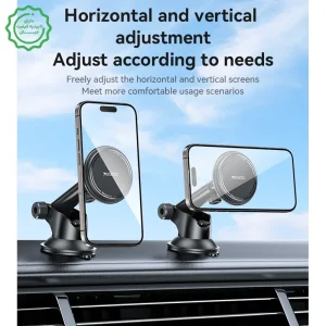 پایه نگهدارنده آهنربایی مدل داشبوردی مکنده به همراه حلقه مگ سیف مدل YESIDO C269 (100% اورجینال)