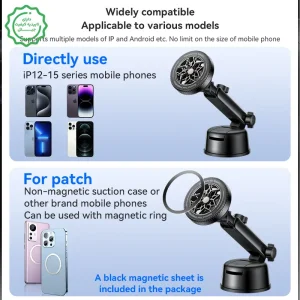 پایه نگهدارنده مگ سیف مدل داشبوردی مکنده به همراه حلقه فلزی مدل YESIDO C266 (100% اورجینال)