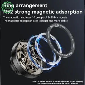 پایه نگهدارنده مگ سیف مدل داشبوردی مکنده به همراه حلقه فلزی مدل YESIDO C266 (100% اورجینال)