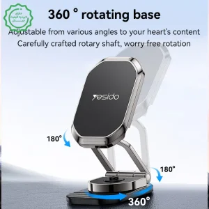 پایه نگهدارنده مگنتی مدل داشبوردی چسبنده از برند یسیدو مدل YESIDO C222 (100% اورجینال)