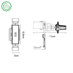 پایه نگهدارنده گیره ای مدل دریچه کولری از برند یسیدو مدل YESIDO C166 (100% اورجینال)