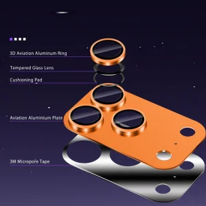 محافظ لنز آلومینیومی با پوشش کامل ماژول دوربین مدل Kuzoom مناسب برای iPHONE 17 Pro