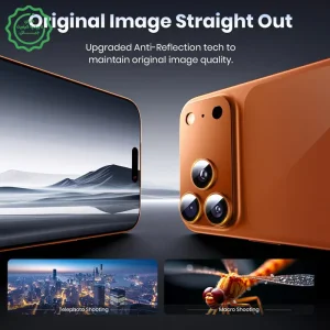 محافظ لنز آلومینیومی با پوشش کامل ماژول دوربین مدل Kuzoom مناسب برای iPHONE 17 Pro