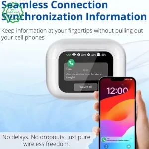 هندزفری بلوتوثی نمایشگردار طرح ایرپاد با قابلیت ANC مدل T10 (نسخه اورجینال)