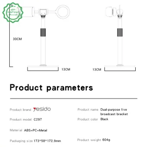 پایه نگهدارنده رومیزی دو حالته با قابلیت مگ سیف از برند یسیدو مدل Yesido C297 (100% اورجینال)