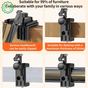 هولدر نگهدارنده تولید محتوا مدل رومیزی گیره ای از برند یسیدو مدل Yesido C296 (100% اورجینال)