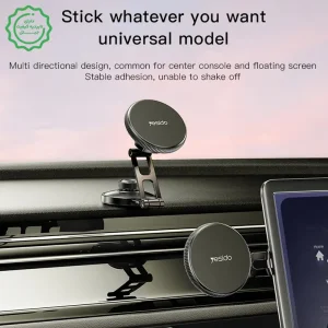 هولدر و پایه نگهدارنده موبایل مگنتی مدل گیره ای مکنده Yesido C199 (100% اورجینال)