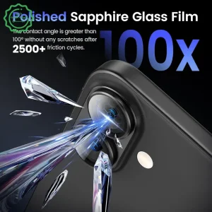 محافظ لنز آلومینیومی با پوشش کامل ماژول دوربین مدل Kuzoom مناسب برای iPHONE 17