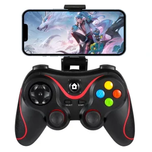 دسته بازی بلوتوثی با نگهدارنده موبایل مناسب برای Android/iOS/PC/PS3/PS4 مدل V8