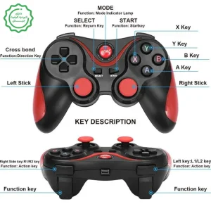 دسته بازی بلوتوثی با نگهدارنده موبایل مناسب برای Android/iOS/PC مدل X3