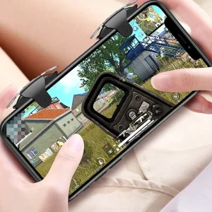 تریگر شوتر و دسته بازی موبایل 4 انگشت مخصوص کالاف و پابجی مدل LOTUS