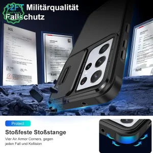 قاب گوشی ایربگ دار اسلاید کمرا مناسب برای موبایل Samsung Galaxy S21 Ultra