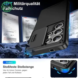 قاب گوشی ایربگ دار اسلاید کمرا مناسب برای موبایل Samsung Galaxy S22 Ultra