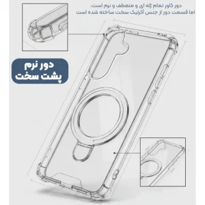 کاور اورجینال ایربگ دار مدل استندشو از برند EvoClear برای Samsung Galaxy A37