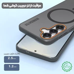 قاب نیمه مات فوق نازک از برند Soft Sanding برای Samsung Galaxy S24 FE با پشتیبانی مگ سیف