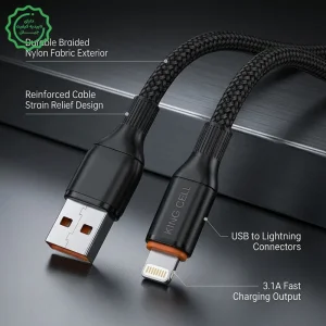کابل شارژ کنفی ایفون Lightning مدل فست شارژ 5 آمپر کینگ سل KC-11