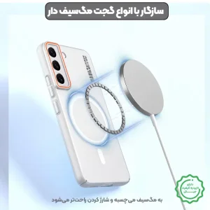 قاب نیمه مات فوق نازک از برند Soft Sanding برای Samsung Galaxy S21 FE با پشتیبانی مگ سیف