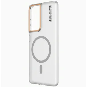 قاب نیمه مات فوق نازک از برند Soft Sanding برای Samsung Galaxy S21 Ultra با پشتیبانی مگ سیف