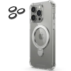 کاور اورجینال ایربگ دار مدل استندشو از برند EvoClear برای iPhone 15 Pro