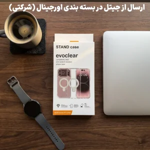 کاور اورجینال ایربگ دار مدل استندشو از برند EvoClear برای iPhone X / XS