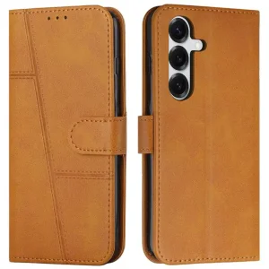کیف چرمی کلاسوری طرح Texture مناسب برای سامسونگ Galaxy S25 FE