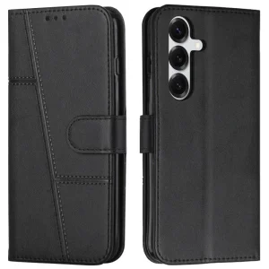 کیف چرمی کلاسوری طرح Texture مناسب برای سامسونگ Galaxy S25 FE