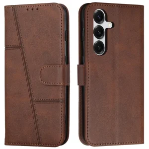 کیف چرمی کلاسوری طرح Texture مناسب برای سامسونگ Galaxy S25 FE