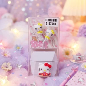هندزفری عروسکی و فانتزی دخترانه جک 3.5mm به همراه باکس نگهدارنده