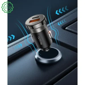 شارژر فندکی فست شارژ 30W به همراه کابل دو سرتایپ سی 60W مدل Yesido Y72 (100% اورجینال)