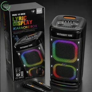 اسپیکر پارتی باکس قابل حمل به همراه دو میکروفن و ریموت مدل Brodu BTS-2121