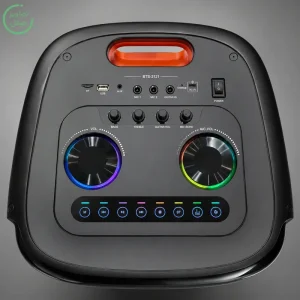 اسپیکر پارتی باکس قابل حمل به همراه دو میکروفن و ریموت مدل Brodu BTS-2121