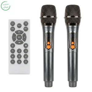اسپیکر پارتی باکس قابل حمل به همراه دو میکروفن و ریموت مدل Brodu BTS-2121