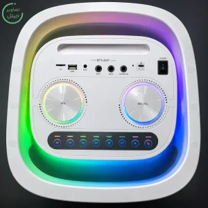 اسپیکر پارتی باکس قابل حمل به همراه دو میکروفن و ریموت مدل Brodu BTS-2407