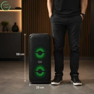اسپیکر پارتی باکس قابل حمل به همراه میکروفن مدل Brodu BTS-2225