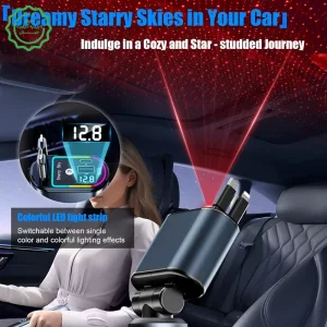 شارژر فندکی 4 در 1 فست شارژ 120W Max با دو کابل جمع شونده ، کهکشانی سقف مدل Starry Sky (نسخه اورجینال)