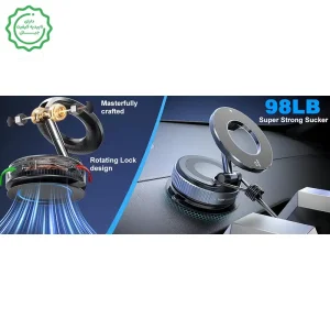 هولدر و پایه نگهدارنده مکنده مگ سیف دار برای ماشین ، میزکار و سطوح مختلف مدل Vaccum Bracket